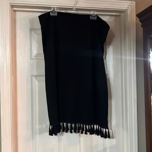 Dainty Jewells Black Tassel Pencil Skirt
